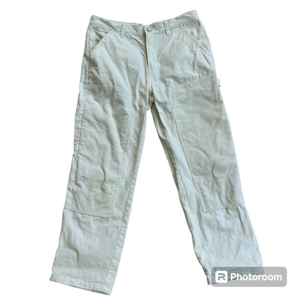 Stussy Carpenter Pants Cotton Corduroy Size 7 Off White